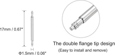 UXCELL 25MM SPRING BAR WATCH PINS بديل مع مجموعة أدوات إزالة شريط الربيع ، DIA ​​1.5 مم ، 8 أجزاء in Kuwait