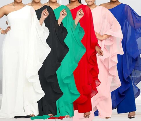 Lajiojio للسيدات الكتف One الكتف غير المتماثل فضفاضًا in Kuwait