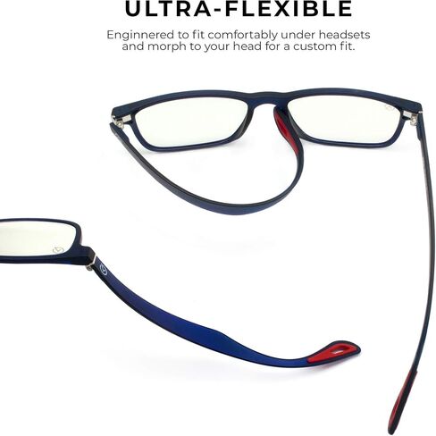 Gamer Advantage Blue Light Glasses - Lightweight, Stylish Gaming Glasses With Blue Light Blocking Lens Technology - (Inferno) in Saudi Arabia