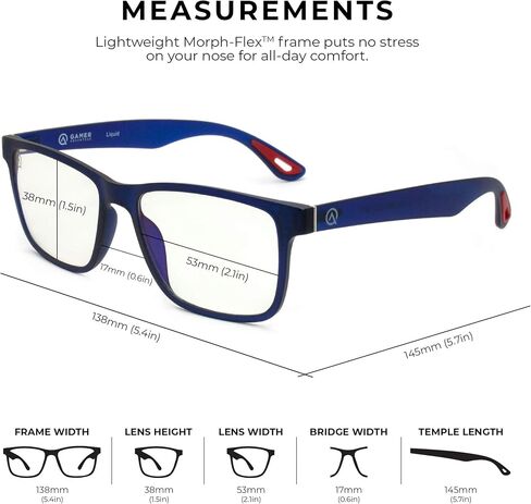 Gamer Advantage Blue Light Glasses - Lightweight, Stylish Gaming Glasses With Blue Light Blocking Lens Technology - (Inferno) in Saudi Arabia