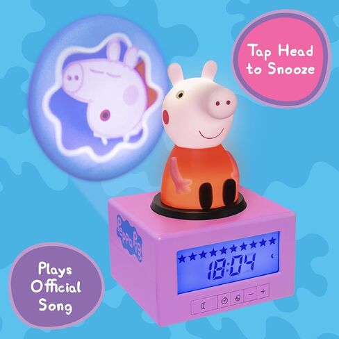 Paladone Peppa Pig Training Training Clock - مرخص رسميًا ، ضوء غرفة نوم لإسقاط الأطفال in Kuwait