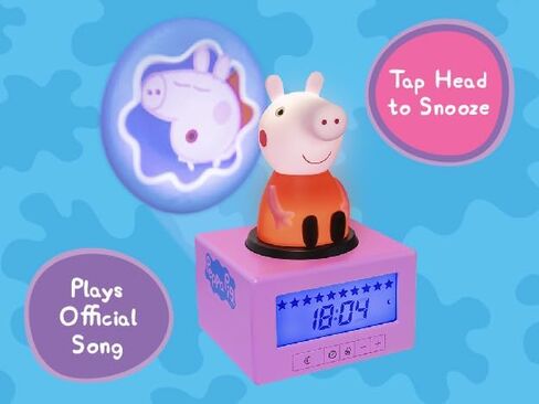Paladone Peppa Pig Training Training Clock - مرخص رسميًا ، ضوء غرفة نوم لإسقاط الأطفال in Kuwait