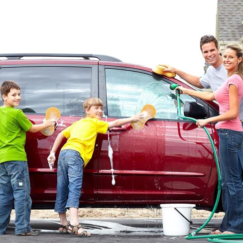 Vesici 24 Pack Car Wash Sponges Large Sponges Bulk Big All-Purpose Scrubber Thick Foam Car Cleaning Supplies for Washing Boat Kitchen Household with Single Vacuum Compressed Packing (Bright Yellow) in Saudi Arabia