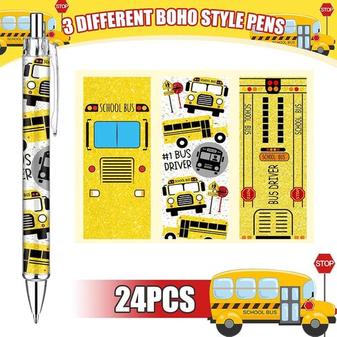 24 Pcs Glitter Teacher Ballpoint Pens Teachers Appreciation Pen Gift Set Cute Ballpoint Teacher Pens Best Teaching Gift for Office School Teacher Student Supply Back to School Gifts in Saudi Arabia