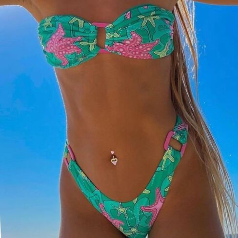 Pink Heart Shaped Belly Button Ring, Stainless Steel Belly Button Ring, Pierced Jewelry in Saudi Arabia