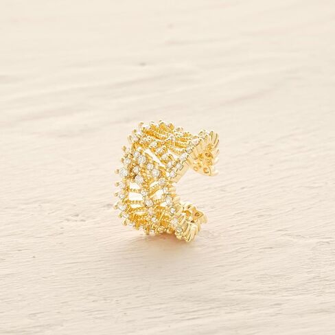 MYEARS Women Ear Cuff Earrings Gold Non Pierced Cartilage Clip on Open Wrap Hoop 14K Gold Plated Simple Hypoallergenic Everyday Jewelry in Kuwait