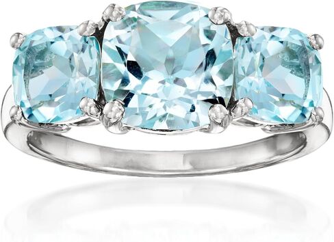 Ross-Simons 4.80 ct. t.w. Sky Blue Topaz 3-Stone Ring in Sterling Silver in Saudi Arabia