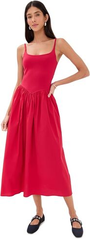 LE BOP Women's Alix Mixed Fabric Tank Dress in Saudi Arabia