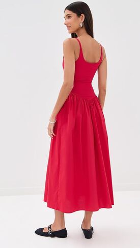 LE BOP Women's Alix Mixed Fabric Tank Dress in Saudi Arabia