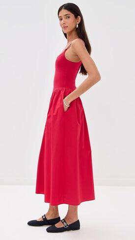 LE BOP Women's Alix Mixed Fabric Tank Dress in Saudi Arabia