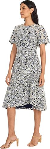 Maggy London Women's Trellis Trellis Lace High Low Midi Midi Scalloped Short Sereve A Line Wedding Guest Cocktail Cocktail in Saudi Arabia