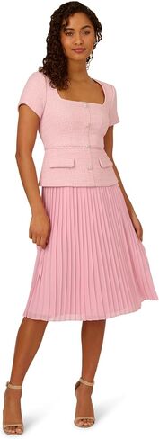 Adrianna Papell Women's Boucle Combo Midi Dress in Saudi Arabia