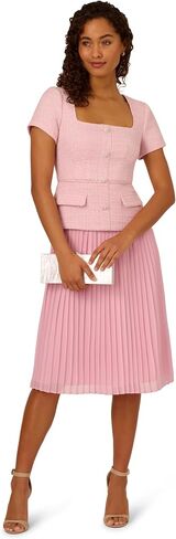 Adrianna Papell Women's Boucle Combo Midi Dress in Saudi Arabia