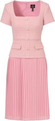 Adrianna Papell Women's Boucle Combo Midi Dress in Saudi Arabia