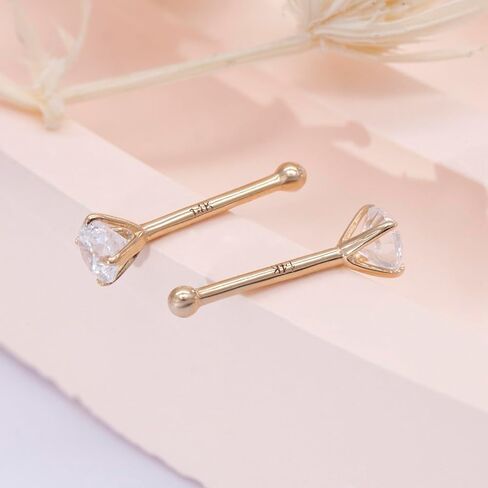 22G/20G Nose Stud 14k Gold Nose Rings for Women Piercing Jewelry for Women Non-Irritating Skin Safe Gold Nose Ring Studs in Saudi Arabia