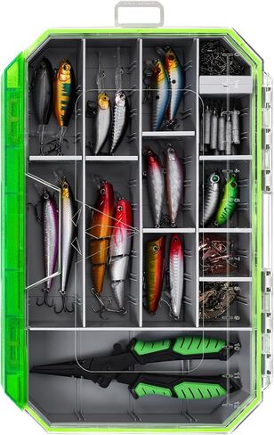 Ghosthor Fishing Tackle Box, Waterproof 3600 and 3700 Tackle Trays, Plastic Tackle Box Organizer with Removable Dividers, Storage Lure Box and Terminal Tackle Storage in Saudi Arabia