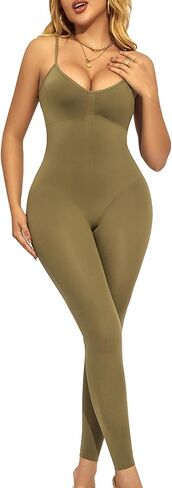 Jumpsuits for Women One Piece Spaghetti Straps Bodycon Seamless Romper Body Shaper Shapewear in Saudi Arabia