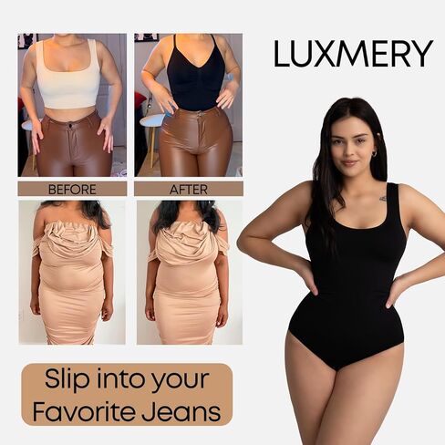 Sculpting Shapewear Round Neck Bodysuit - Tummy Control - Seamless Compression Body Shaper Women in Saudi Arabia
