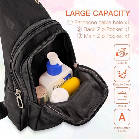 Small Sling Bag Initial Crossbody Bag Fanny Pack Chest Bags for Women Personalized Birthday Gifts in Saudi Arabia