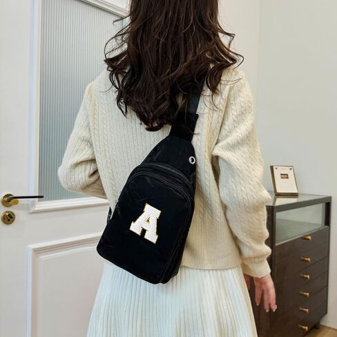 Small Sling Bag Initial Crossbody Bag Fanny Pack Chest Bags for Women Personalized Birthday Gifts in Saudi Arabia