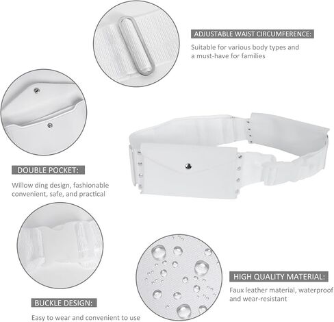 Ihram Belt for Men Hajj Umrah - Adjustable Ihram Money Belt with Pockets Hajj Belt Fashion Waist Packs Umrah Essentials Free-Size (Style C) in Saudi Arabia