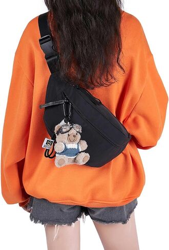 Women Sling Bags Girl Fanny Pack Crossbody Handbag Men Conder Bag Bag للجنسين كلاسيكيات نايلون حزم حزم الحزم للمشي لمسافات طويلة ، سهلة تحمل أي هاتف ، محفظة in Kuwait