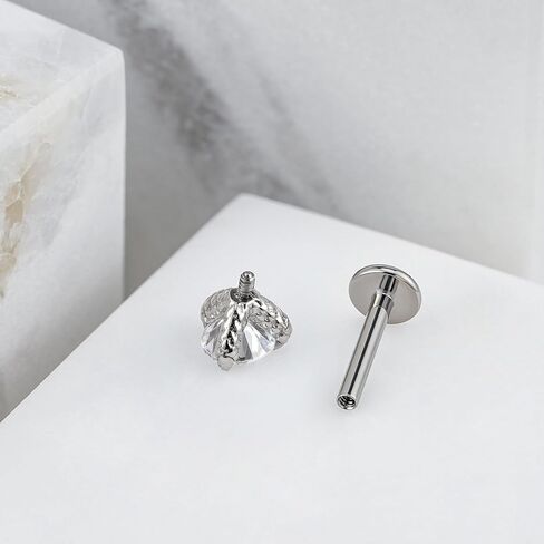 Fine4U 16g ASTM F136 Titanium Dragon Claw Piercing Jewelry Bost مع Post 6mm 8mm لـ Conch Helix Tragus Flat ، Hypoallergenic tell -Thous in Kuwait