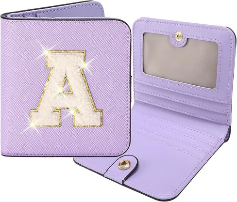 Initial Wallet Women Small Teen Girl Gifts Trendy Stuff Girls Wallets Personalized Christmas Birthday Gift for Women Friends Daughter Granddaughter 6 7 8 9 10 11 12 13 Year Old Purple A in Saudi Arabia