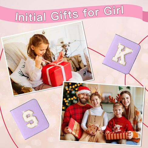 Initial Wallet Women Small Teen Girl Gifts Trendy Stuff Girls Wallets Personalized Christmas Birthday Gift for Women Friends Daughter Granddaughter 6 7 8 9 10 11 12 13 Year Old Purple A in Saudi Arabia