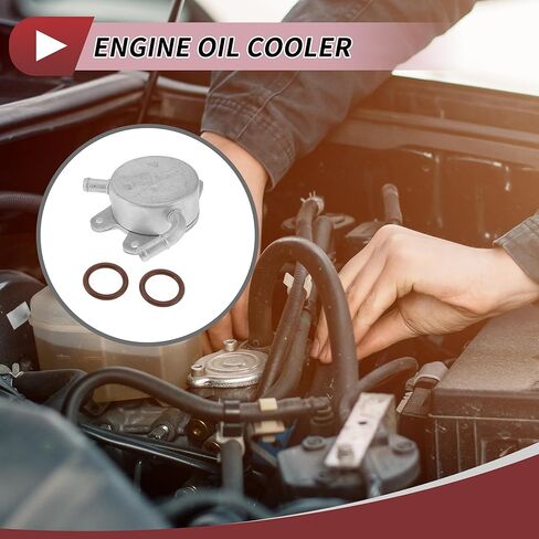 1 Pc Engine Oil Cooler for Honda Accord 2003-2007 Engine Transmission Oil Cooler with O-rings Seal No.19430RCAA51 Silver Tone Aluminum Alloy in Saudi Arabia