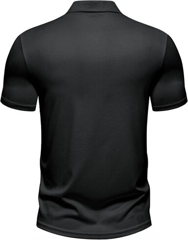 Men's Polo Shirts Summer Short Sleeve Golf Shirt for Men 3 Button Collar T-Shirt Dry Fit Casual Work Athletic Tee Shirts in Saudi Arabia