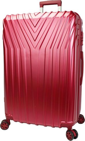 World Traveler Skyline Hardside Scratch-Resistant Expandable Spinner Luggage with TSA Lock, Burgundy, 28-inch in Saudi Arabia