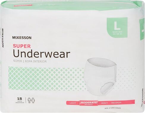McKesson Super Underwear, Incontinence, Moderate Absorbency, Medium, 20 Count in Saudi Arabia