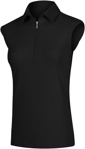 Women's Sleeveless Golf Polo Shirts UPF 50+ 1/4 Zip Tennis Tank Tops Quick Dry Outdoor Athletic Shirt in Kuwait