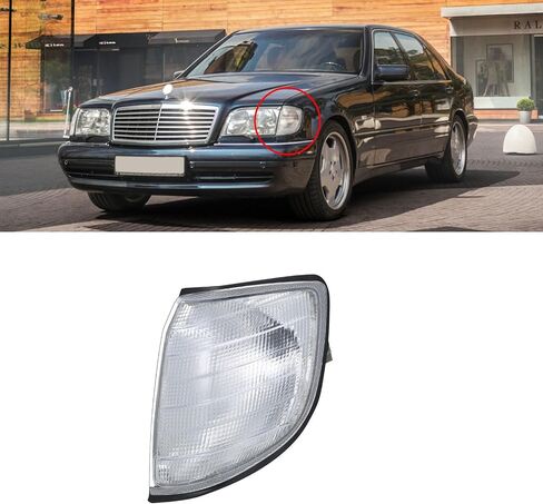 Front Turn Signal Corner Light 1408260543 + 1408260643 Compatible with Mercedes Benz S320 S420 S500 S600 W140 1992-1999,Left+Right in Saudi Arabia