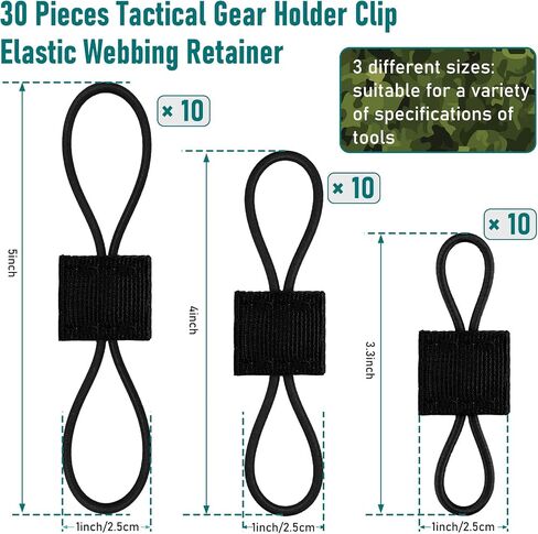 Waydress 3 Sizes Molle Accessories Tactical Backpack Webbing Attachments Straps Tactical Gear Holder Clip Kit in Saudi Arabia