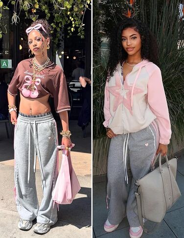 Aelfric Eden Lace Stripe Patcwork Plants Pants غير الرسمي للنساء بنطلون الساق المرنة مرنة in Saudi Arabia