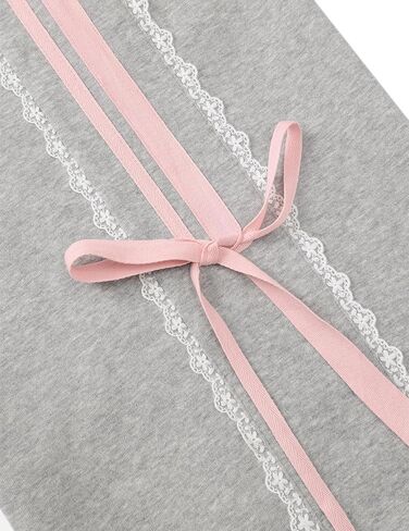 Aelfric Eden Lace Stripe Patcwork Plants Pants غير الرسمي للنساء بنطلون الساق المرنة مرنة in Saudi Arabia