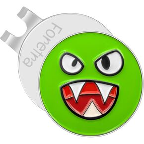 Foretra - Green Monster Golf Ball Marker with Magnetic Golf Hat Clip, Golf Accessories, Funny Golf Gifts Golf Decorationgs for Men Golf Lovers