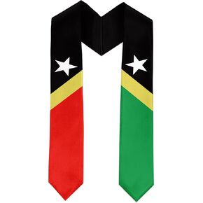 Saint Kitts و Nevis Flag Graduation Sash Satin Scarf 72 "سرق لدراسة الدراسة الدولية للطلاب في الخارج
