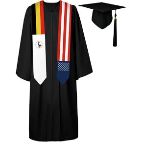 72 بوصة العلم أوغندا وعلم الولايات المتحدة الأمريكية تخرج SASH للجنسين تخرج التخرج من SCARF CLASS الدولية لعام 2025 (لا تشمل ثوب البكالوريا والقبعة) القبعة)