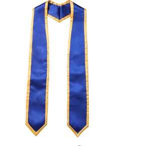Unisex Graduation Stole Classic End with Trim Graduation Sash for Adult 72" Long
