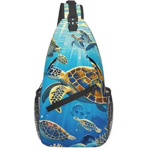 Dog Paw Sling Bag for Women Men Chicken Crossbody Bags Sunflower Chest Bag Gothic Skull Daypack Shoulder Bag Backpack