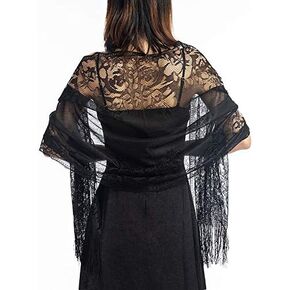 Women Scarf Shawl Bride Bridesmaid Wedding Evening Gown Cheongsam Fringed Scarves