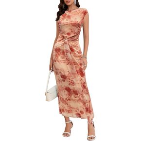 نساء 2025 الصيف ruched bodycon maxi فستان عارضت قبعة العنق الدهنية