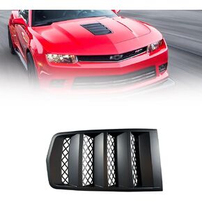 Hood Scoop Vents Grille Matt Black Compatible with 2014 2015 Chevy Camaro, Replacement for 22828242
