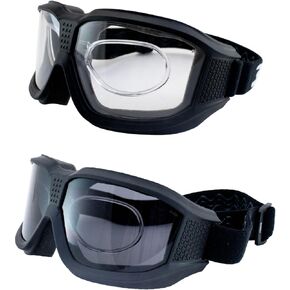 Epoch Eyewear Luca على نظارات الدراجات النارية نظارات الدراجات النارية المضادة للفرد 2 عهد Clear & Smoke ANSI Z87.1 سلامة