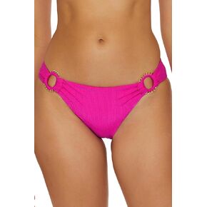 BECCA Women's Monte Carlo Ring Bikini Bottom, Cheeky Coverage, Swimwear Separates
