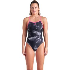 ARENA Women's Performance Frozen Leaves Lightdrop Back Athletic One Piece Swimsuit