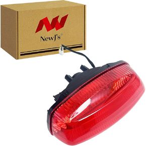 NewJ's Red ATV Tail Light Fit for 35710-03G30 2005-2014 Suzuki LT-F250, 2004-2010 LT-Z250, 2005-2008 LT-Z400 Motorcycle Taillights Brake Lights 12V